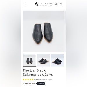 “The Liz” from Sevilla Smith /size 40/ 2cm heel/black salamander leather